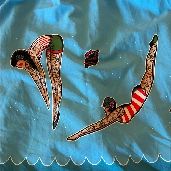 Sourpuss Red and Blue Striped Dress - Picture 4 of 9